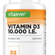 Vit4ever Vitamina D3 10000 U.I. – 365 comprimidos – Vorderseite