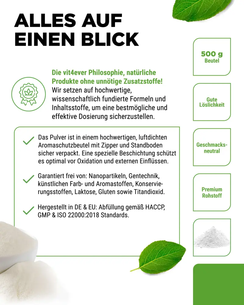 Vit4ever Collageen – 500 g – Reinheit & Eigenschaften