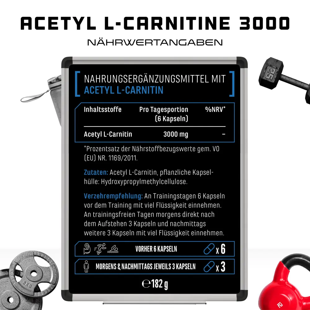 GEN Acetyl L-Carnitine – 250 cápsulas