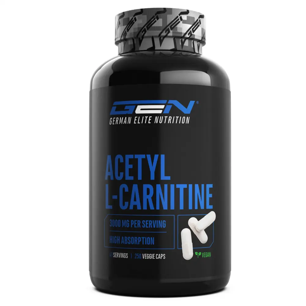 GEN Acetyl L-Carnitine – 250 cápsulas – Vorderseite