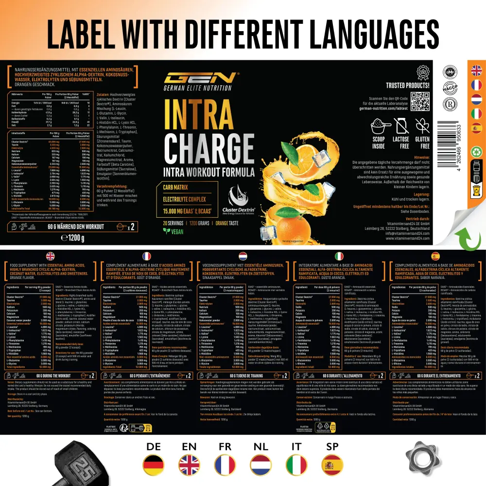 GEN Intra Charge – 1200 g – Internationales Etikett