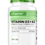 Vit4ever Vitamina D3 5000 UI + K2 – 180 comprimidos – Vorderseite