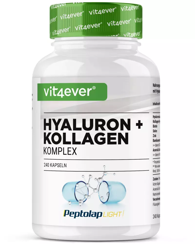 Vit4ever Hyaluron + Collageen Complex – 240 capsules – Vorderseite
