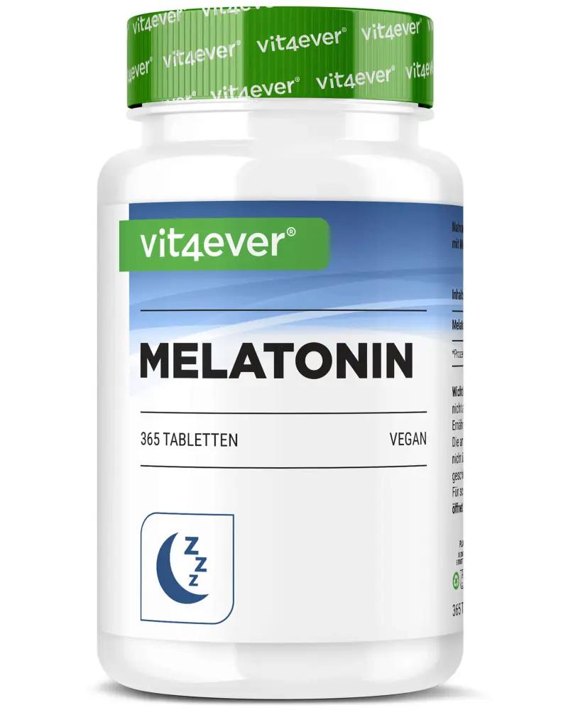 Vit4ever Melatonin – 365 Tabletten – Vorderseite