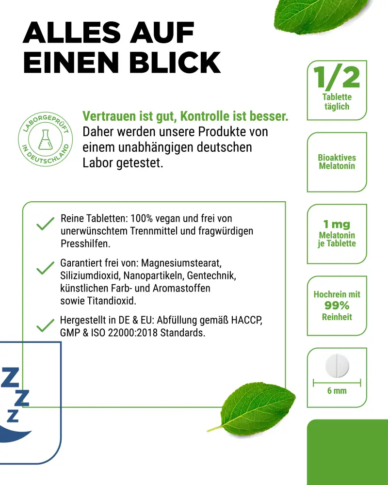 Vit4ever Melatonin – 365 Tabletten – Reinheit & Eigenschaften