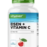 Vit4ever IJzer + Vitamine C – 365 tabletten – Vorderseite