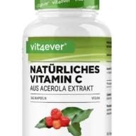 Vit4ever Natural Vitamin C – Acerola Extract – 365 capsules – Vorderseite