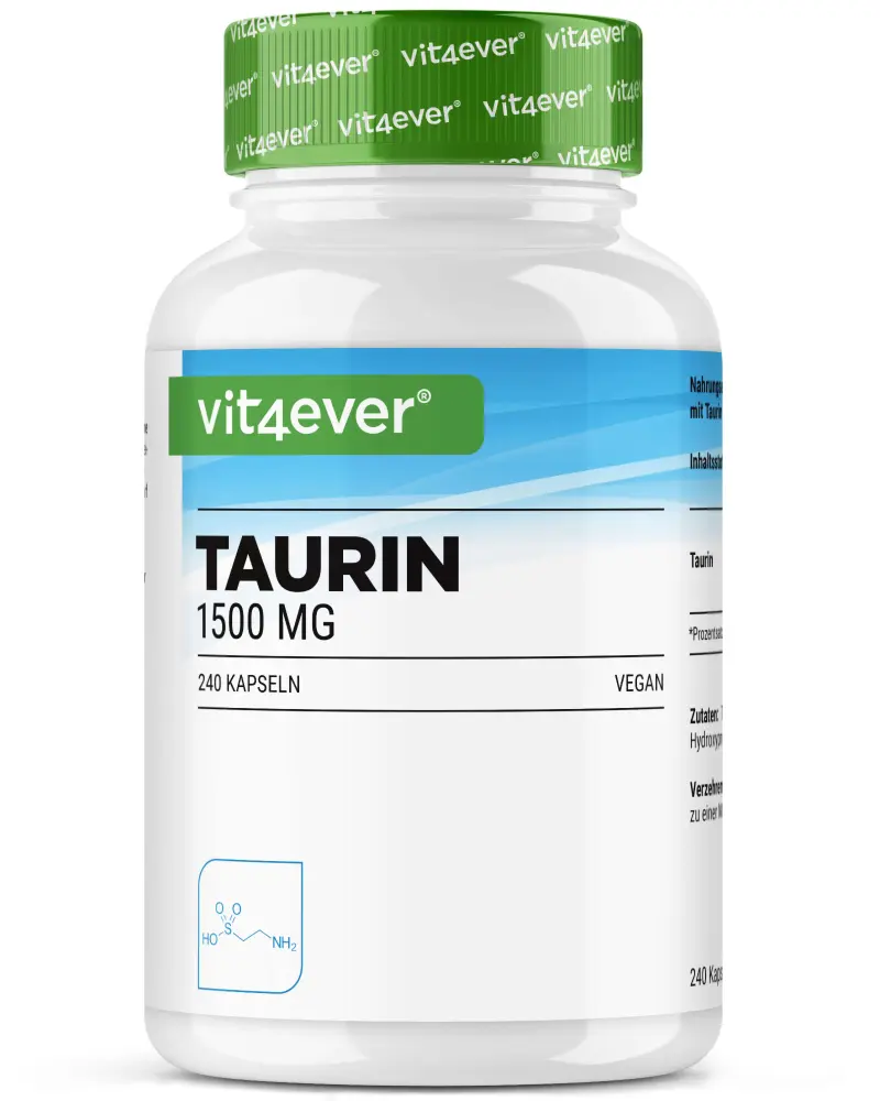 Vit4ever Taurine – 240 gélules – Vorderseite