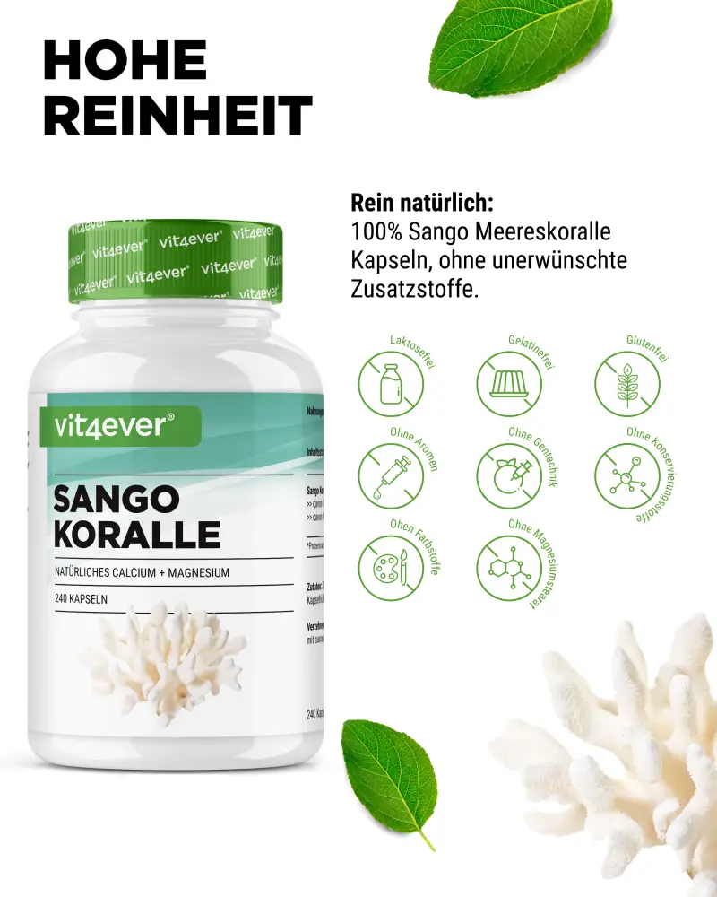 Vit4ever Corail de mer Sango – 240 gélules – Internationales Etikett