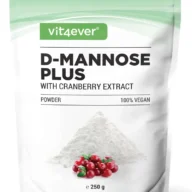 Vit4ever D-Mannose + Cranberry Pulver – 250 g – Vorderseite
