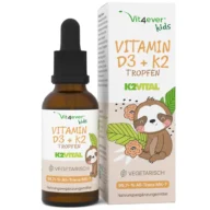 Vit4ever Gotas de vitamina D3 + K2 para crianças – 10 ml – Vorderseite
