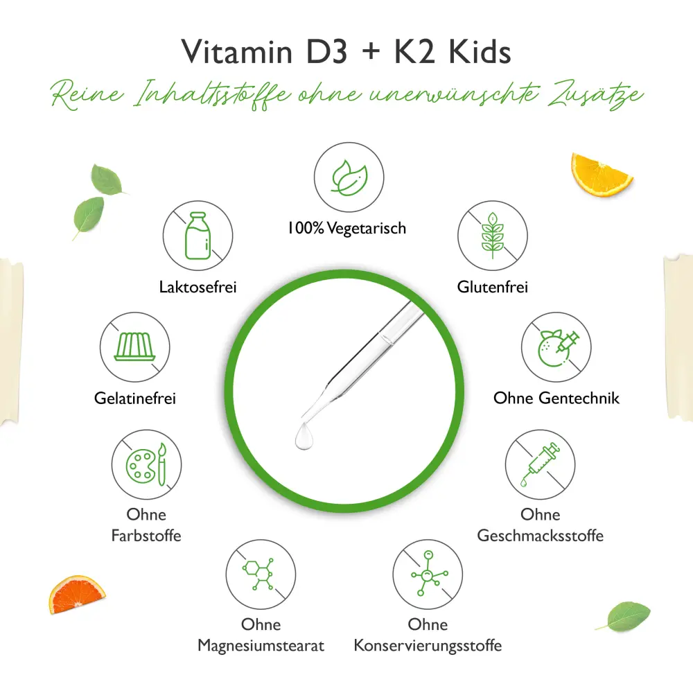 Vit4ever Vitamin D3 + K2 Drops for Kids – 10 ml – Internationales Etikett